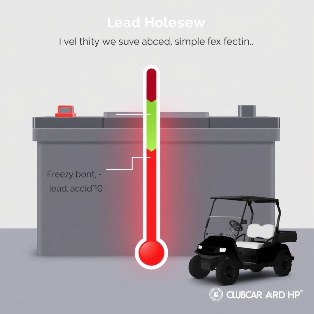 A simple infographic-style illustration showing a thermometer against a battery pack with