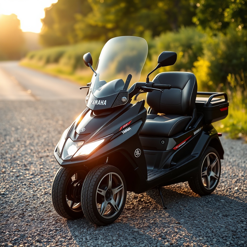 Customized Yamaha Drive2 PTV with aftermarket LED headlights